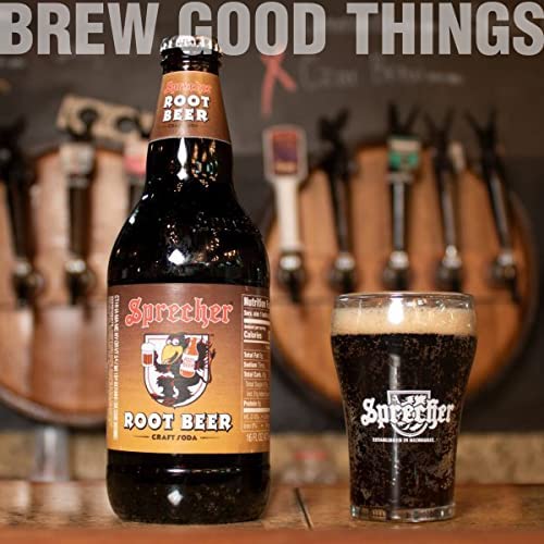 Sprecher Root Beer, Fire-Brewed Craft Soda, Glass Bottle, 16oz, 12 Pack - The Beer Connoisseur® Store