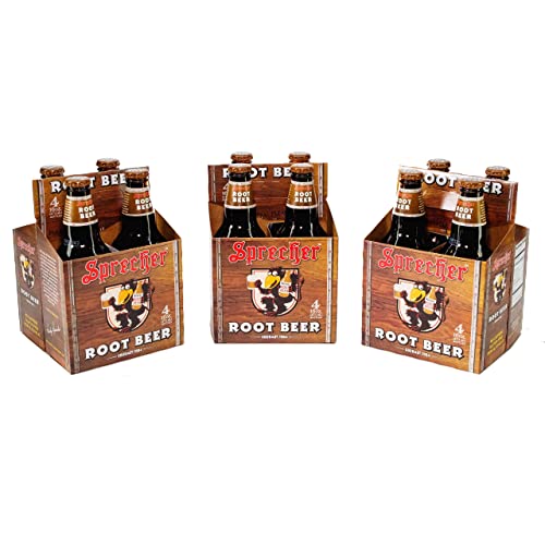 Sprecher Root Beer, Fire-Brewed Craft Soda, Glass Bottle, 16oz, 12 Pack - The Beer Connoisseur® Store