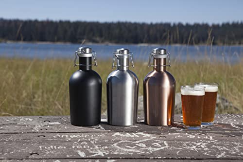 Stainless Steel 64-Ounce Beer Growler by LEGACY - a Picnic Time Brand, Silver Finish - The Beer Connoisseur® Store