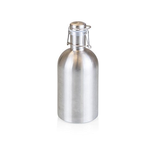 Stainless Steel 64-Ounce Beer Growler by LEGACY - a Picnic Time Brand, Silver Finish - The Beer Connoisseur® Store