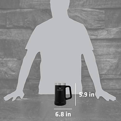 Stanley 10-02874-030 The Big Grip Beer Stein Matte Black 24OZ / .7L - The Beer Connoisseur® Store