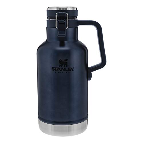 Stanley Classic Easy-Pour Growler 64oz, Insulated Growler Keeps Beer Cold & Carbonated made with Stainless Steel Interior, Durable Exterior Coating & Leak-Proof Lid, Easy to Carry Handle - The Beer Connoisseur® Store