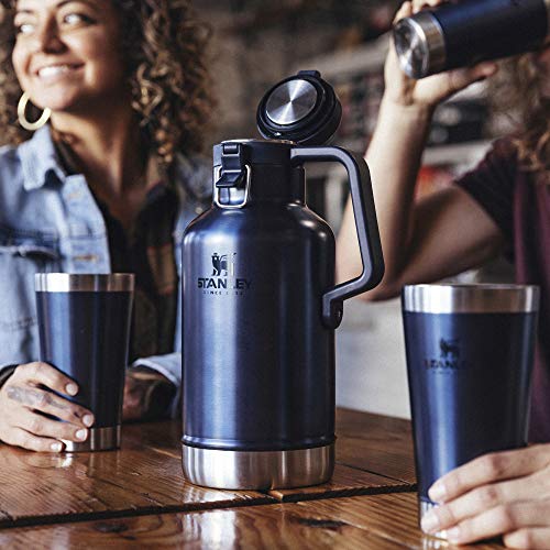 Stanley Classic Easy-Pour Growler 64oz, Insulated Growler Keeps Beer Cold & Carbonated made with Stainless Steel Interior, Durable Exterior Coating & Leak-Proof Lid, Easy to Carry Handle - The Beer Connoisseur® Store