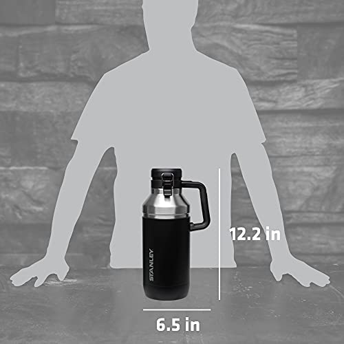 Stanley Go Growler, 64oz Stainless Steel Vacuum Insulated Beer Growler, Rugged Growler with Stainless Steel Interior, 24 Hours Cold and 4 Days Ice Retention - The Beer Connoisseur® Store