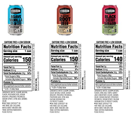 STUBBORN SODA, 3 Flavor Variety Pack, 12oz Cans (12 Pack) - The Beer Connoisseur® Store
