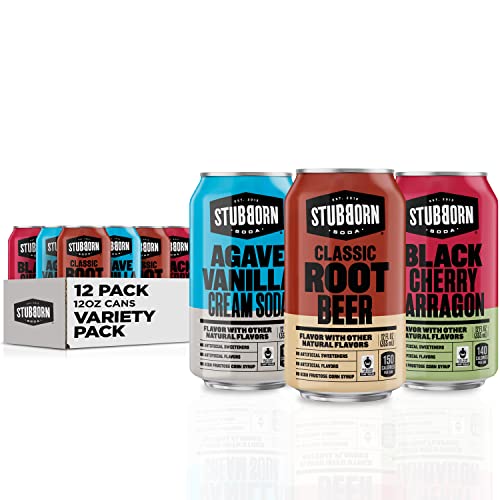 STUBBORN SODA, 3 Flavor Variety Pack, 12oz Cans (12 Pack) - The Beer Connoisseur® Store