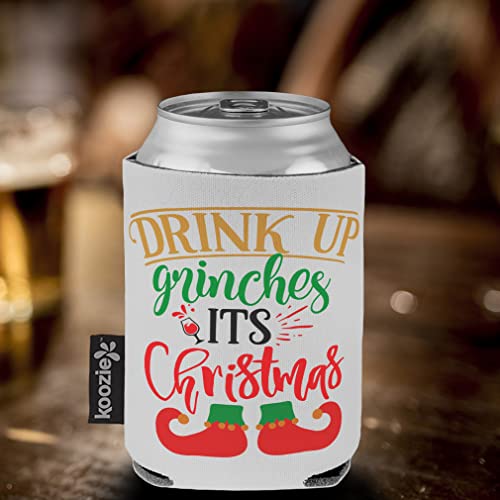 Style In Print Christmas Sleeves for Cans Drink Cooler Drink up Gr'''s Its Christmas Christmas Scuba Foam Party Beer Cover White Design Only, (0) - The Beer Connoisseur® Store