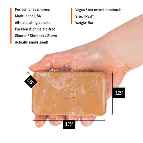 Swag Brewery Hoppy IPA BEER SOAP | Cool Guys Gift for Beer Drinkers, Men, Grooming, Father's and Valentine's Day | All Natural + Made in USA | Man Cave Approved - The Beer Connoisseur® Store