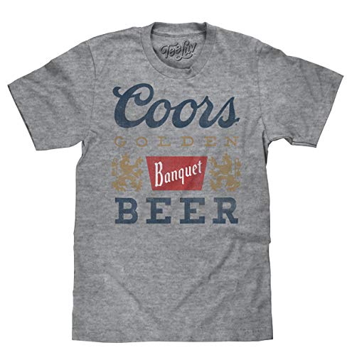 Tee Luv Coors Banquet Beer T-Shirt - Retro Coors Beer Shirt (Large) Royal Snow Heather - The Beer Connoisseur® Store