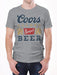 Tee Luv Coors Banquet Beer T-Shirt - Retro Coors Beer Shirt (Large) Royal Snow Heather - The Beer Connoisseur® Store