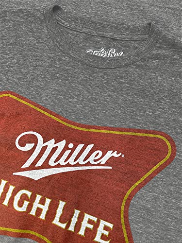 Tee Luv Miller High Life Beer Logo Shirt (Graphite Snow Heather) (L) - The Beer Connoisseur® Store