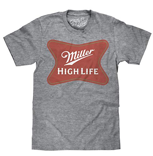 Tee Luv Miller High Life Beer Logo Shirt (Graphite Snow Heather) (L) - The Beer Connoisseur® Store