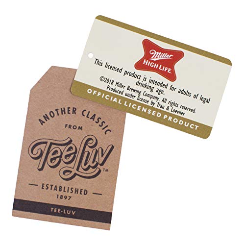 Tee Luv Miller High Life Beer Logo Shirt (White) (S) - The Beer Connoisseur® Store