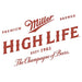 Tee Luv Miller High Life Beer Logo Shirt (White) (S) - The Beer Connoisseur® Store