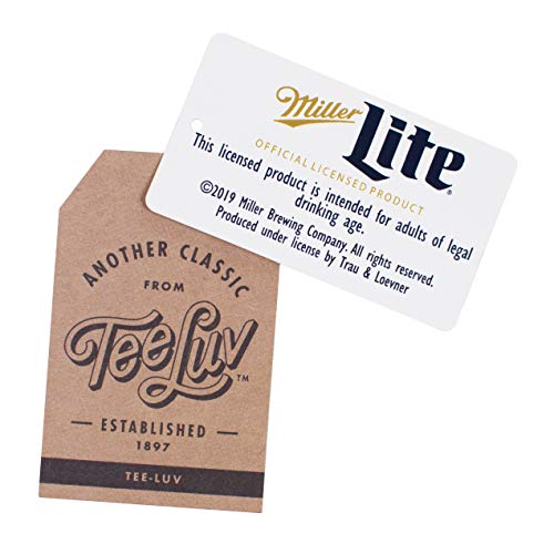 Tee Luv Miller Lite T-Shirt - Distressed Miller Light Beer Shirt (Graphite Snow Heather) (M) - The Beer Connoisseur® Store