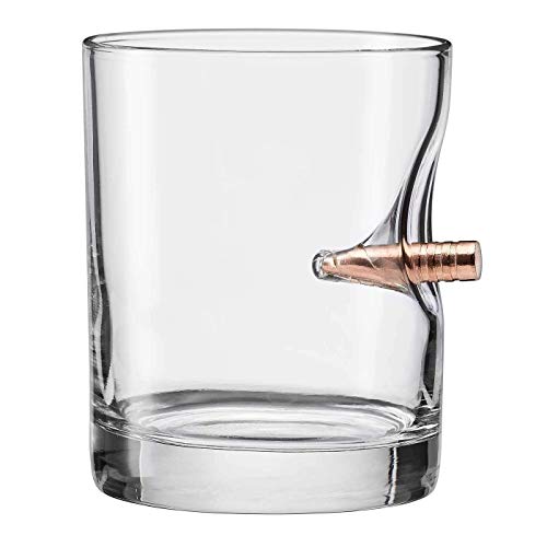 The Original BenShot Bullet Rocks Glass with Real .308 Bullet - 11oz | Made in the USA - The Beer Connoisseur® Store