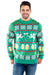 Tipsy Elves Men's Beer Bong Angel Christmas Sweater - Funny Ugly Christmas Sweater: Small Green - The Beer Connoisseur® Store