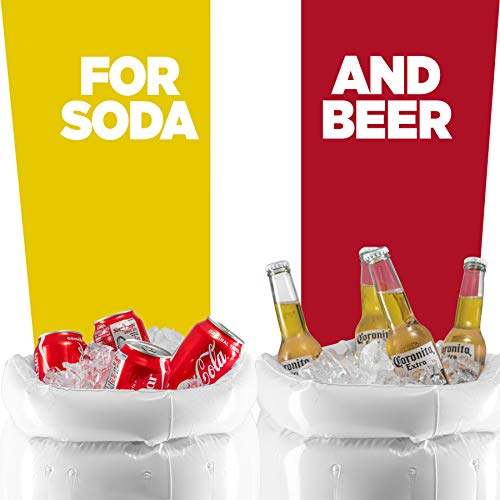 Top Race 18" Large Inflatable Beer Mug Cooler, Pool Float Drink Cooler for Adults Parties, 2in1 Drink Floatie and Party Supplies for Adults (2 Pack) Great Toy for Beach, Pool and Jacuzzi - The Beer Connoisseur® Store
