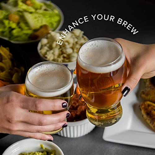 TOSSWARE POP 18oz Pint SET OF 12, Premium Quality, Recyclable, Unbreakable & Crystal Clear Plastic Beer Glasses, 12 Count (Pack of 1) - The Beer Connoisseur® Store