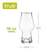 True IPA Glasses, Beer Pint Glasses, Craft Beer Glassware, IPA Glass Set, Set of 4, 16 Ounce Capacity, for Stouts, Pilsners, IPAs - The Beer Connoisseur® Store