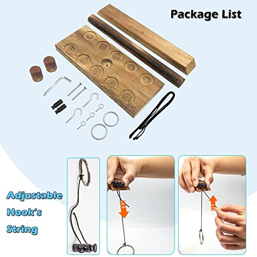 UBeesize Ring Toss Game for Adults and Kids, Ring Hook Party Game String, Larger Base Stability 5+5 Round, Fast-paced Interactive Ring and Hook Game Ring Toss, Wooden Clash Toss Bars Shots Game - The Beer Connoisseur® Store