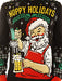 Ugly Christmas Party Sweater Unisex - Hoppy Holidays Santa Beer Drinking-Large Hoppy Holidays Black - The Beer Connoisseur® Store