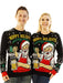 Ugly Christmas Party Sweater Unisex - Hoppy Holidays Santa Beer Drinking-Large Hoppy Holidays Black - The Beer Connoisseur® Store