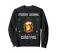 Ugly Christmas Sweater Alcohol Drunk Drinking Beer Wine Sweatshirt - The Beer Connoisseur® Store