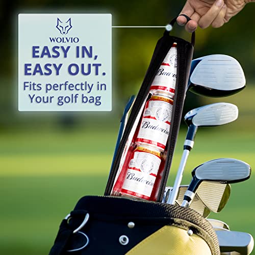 Upgraded Golf Beer Sleeve for Golf Bag with 7 Reusable Cold Packs - XL-Size: 9 Cans Golf Cooler Bag - Great Golf Gift - Golf Bag Beer Cooler Sleeve - Beer Holder Sling Keeps Beverages Cold - The Beer Connoisseur® Store