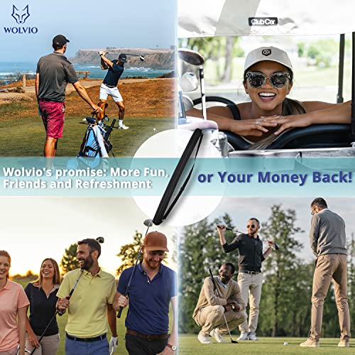 Upgraded Golf Beer Sleeve for Golf Bag with 7 Reusable Cold Packs - XL-Size: 9 Cans Golf Cooler Bag - Great Golf Gift - Golf Bag Beer Cooler Sleeve - Beer Holder Sling Keeps Beverages Cold - The Beer Connoisseur® Store