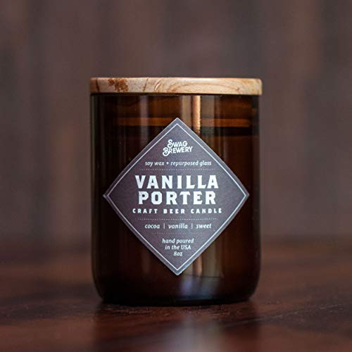 Vanilla Porter Brew Candle Hand Poured in USA Great Gift for Beer Lovers (Made from Recycled Beer Bottles) - The Beer Connoisseur® Store