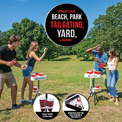 Versapong Portable Beer Pong Table/Tailgate Game with Backpack Carry Case and Balls - The Beer Connoisseur® Store