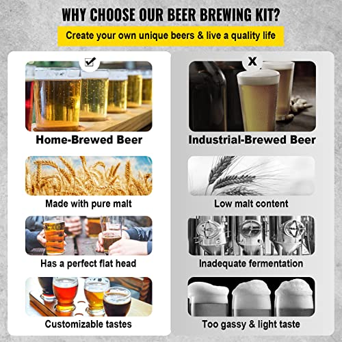 VEVOR Electric Brewing System, 9.2 Gal/35 L Brewing Pot, All-in-One Home Beer Brewer w/Pump - The Beer Connoisseur® Store
