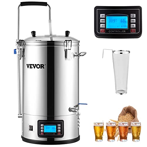 VEVOR Electric Brewing System, 9.2 Gal/35 L Brewing Pot, All-in-One Home Beer Brewer w/Pump - The Beer Connoisseur® Store