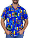 V.H.O Funky Hawaiian Shirt, Beerbottle, Blue, XL - The Beer Connoisseur® Store