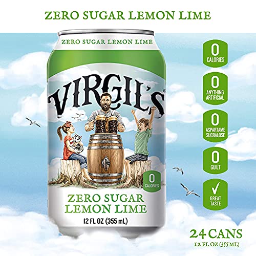 Virgil’s, Zero Sugar Lemon Lime, Great Tasting Zero Calorie Keto Friendly Soda (24- 12oz cans) - The Beer Connoisseur® Store