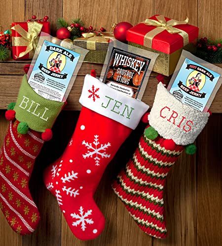 WhiskeyJerky.com, Beef Jerky and Sausage Sticks Marinated in Whiskey, Variety 3-Packs , Jerky Gifts for men (Orig & Habanero Whiskey Jerky / Beer Sausage) - The Beer Connoisseur® Store
