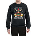 Wild Bobby Lets Get Blitzened Deer With Beer Christmas Unisex Crewneck Graphic Sweatshirt, Black, Medium - The Beer Connoisseur® Store