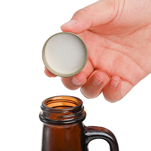 ZEAYEA 3 Pack Glass Growler, 32 oz Amber Glass Jug with Lids and Handle, Great for Beer, Home Brewing, Kombucha, Cider, Soda, Distilled Water - The Beer Connoisseur® Store